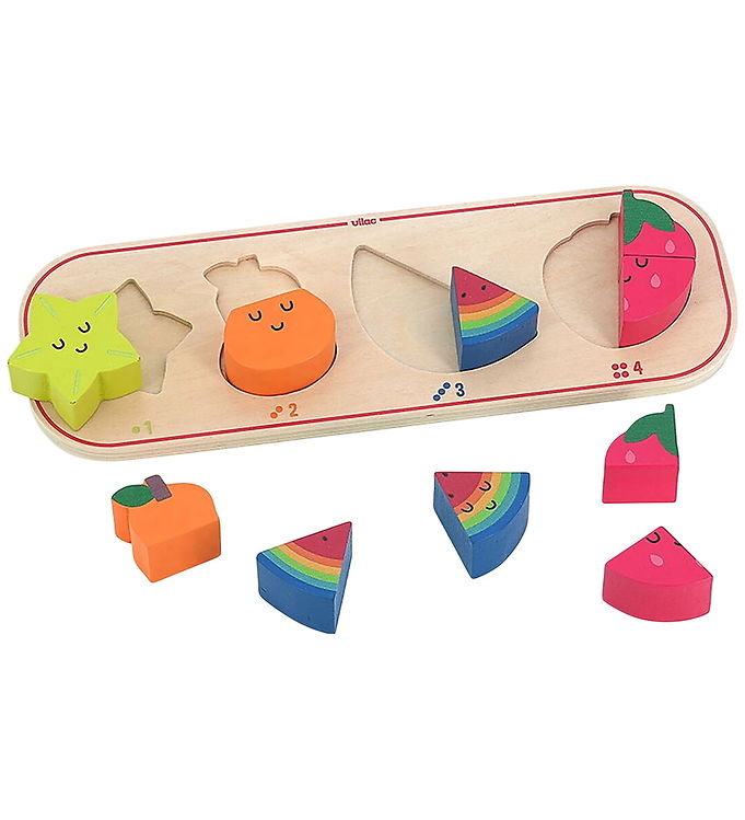 Vilac Puslespil - 10 Brikker - Fire Frugter