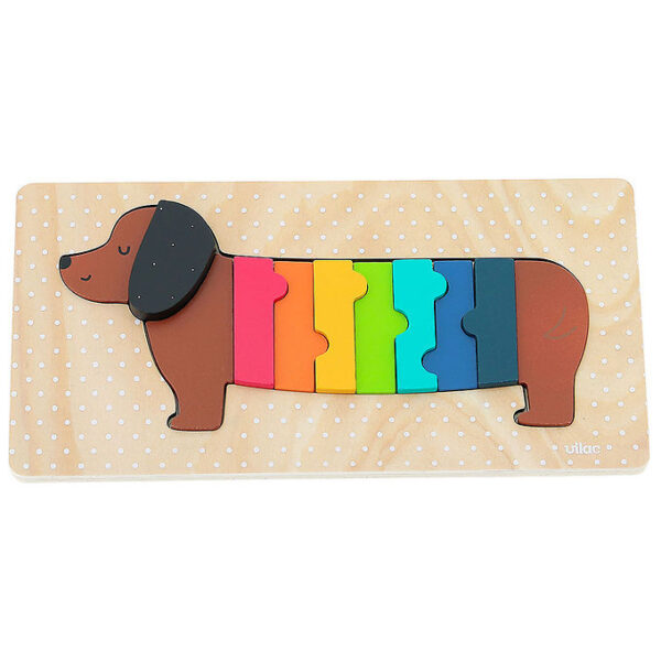 Vilac Puslespil - Træ - 11 Brikker - Hund