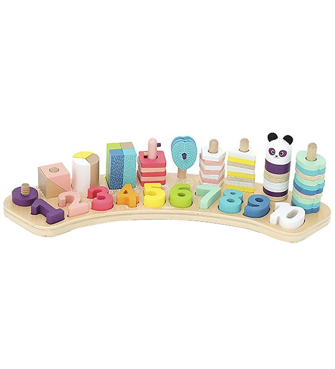 Vilac Stablelegetøj - Træ - Lær Tal og Former
