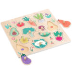 Vilac træpuslespil - 12 Brikker - Grøntsager
