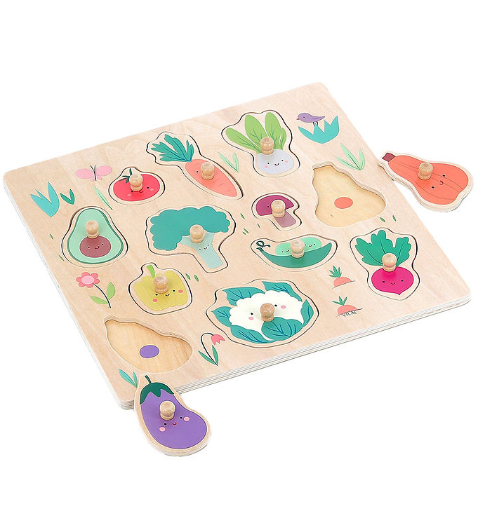 Vilac træpuslespil - 12 Brikker - Grøntsager