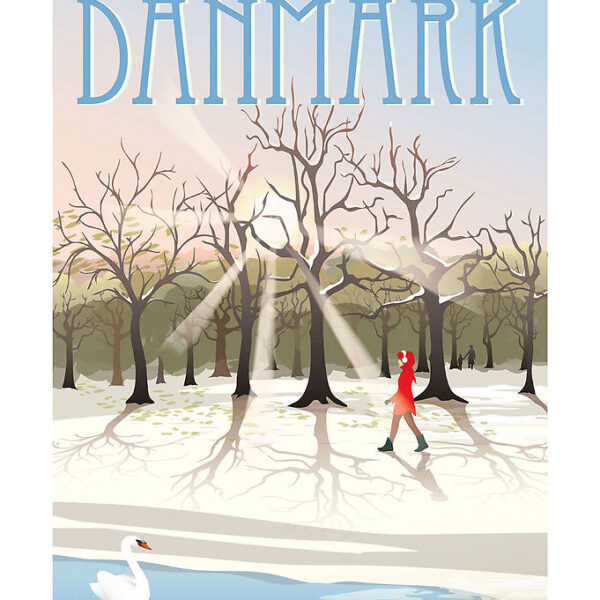 Vissevasse Kort - 15x21 cm - Danmark - Vintersol