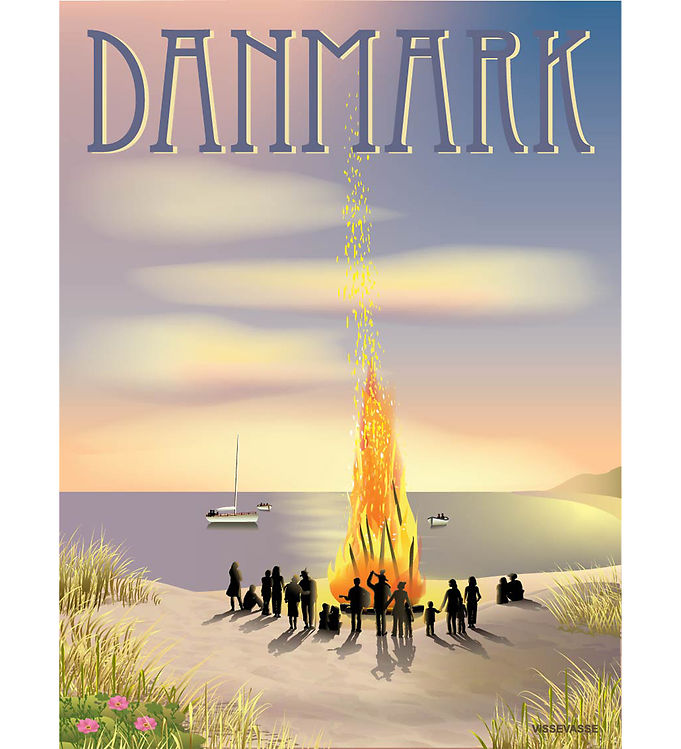 Vissevasse Plakat - 15x21 cm - Danmark - Sankt Hans