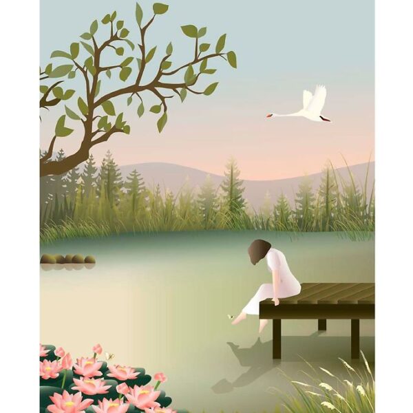 Vissevasse Plakat - 30x40 - Girl On The Bridge