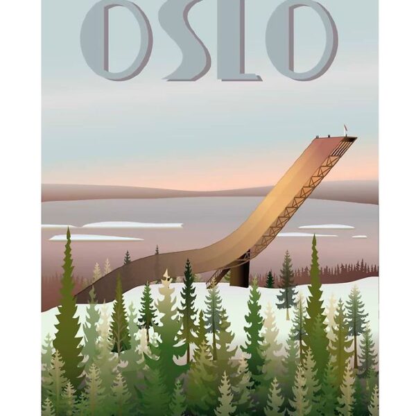 Vissevasse Plakat - 30x40 - Oslo Holmenkollbakken