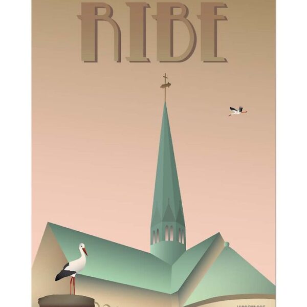Vissevasse Plakat - 30x40 - Ribe - Storkene