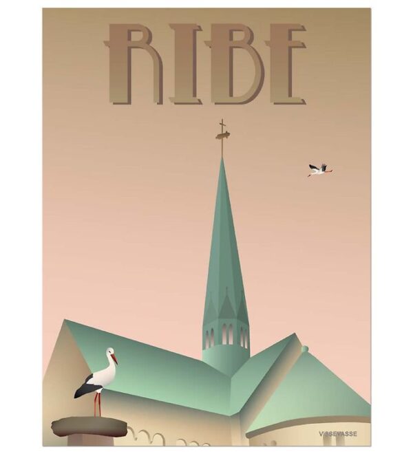 Vissevasse Plakat - 30x40 - Ribe - Storkene