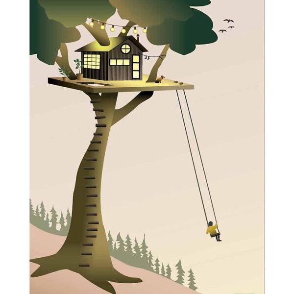 Vissevasse Plakat - 30x40 - Tree House