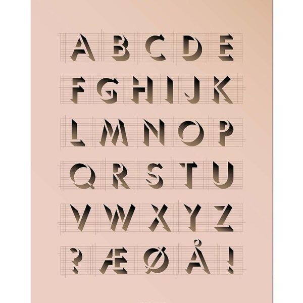 Vissevasse Plakat - 50x70 - ABC - Rosa