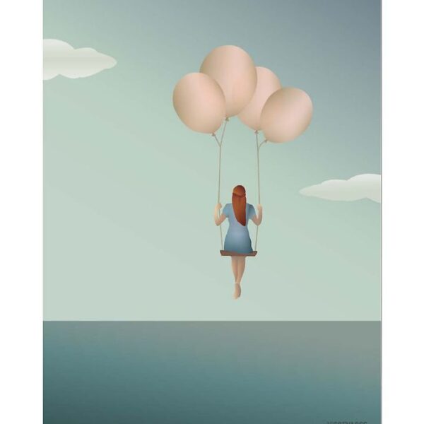 Vissevasse Plakat - 50x70 - Balloon Dream
