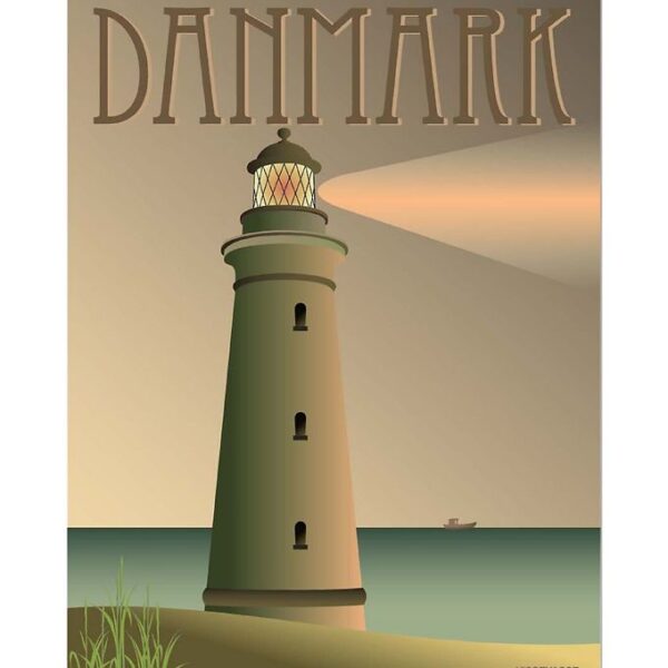 Vissevasse Plakat - 50x70 - Danmark - Fyret