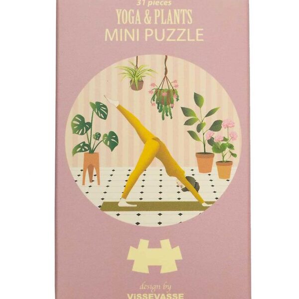 Vissevasse Puslespil - Mini - 11x11 cm - Yoga & Plants