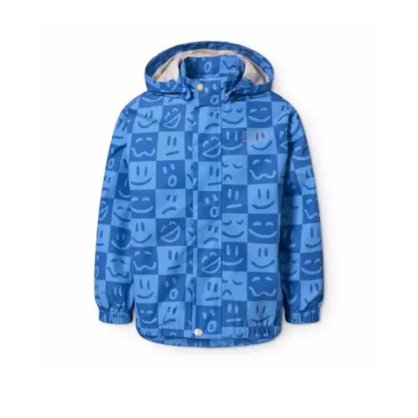 Waiton Regnjakke - Vibe Checks BLU - 92/98