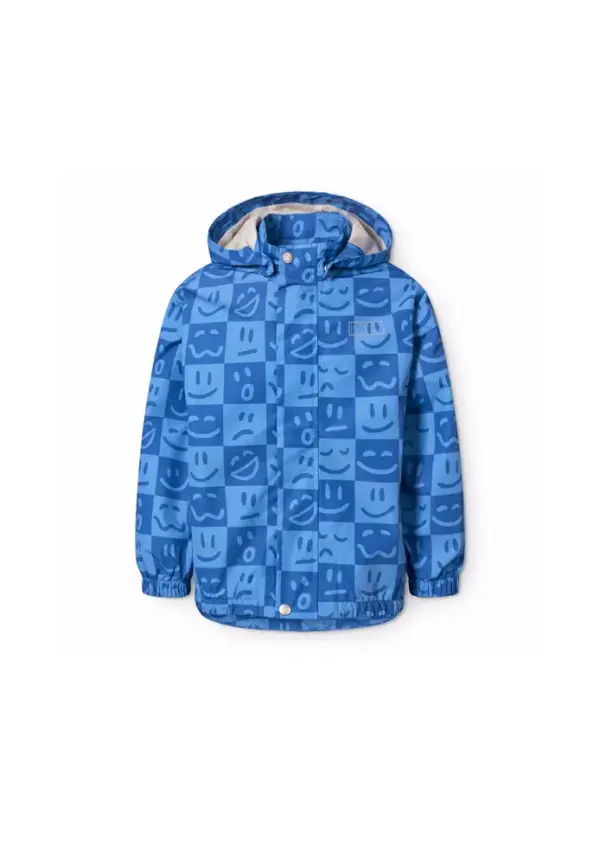 Waiton Regnjakke - Vibe Checks BLU - 92/98