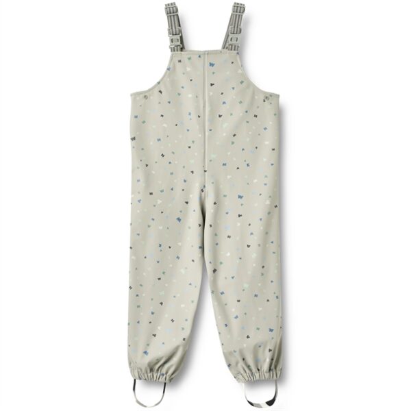 Wheat Regnbukser med seler - Charlo - Light Flint Letters