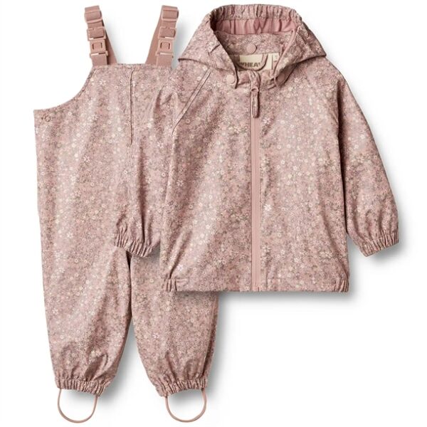 Wheat Regntøj m. Seler - Charlie - Powder Flower Meadow