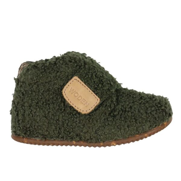 Woden Hjemmesko - Kim - Teddy - Dark Olive