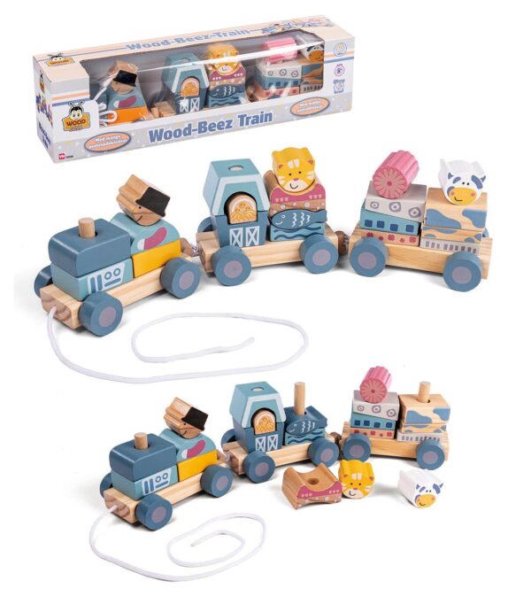 Wood Beez Pusle Træ Tog - Træ Legetøj - Legekammeraten.dk Wood Beez Pusle Træ Tog - Træ Legetøj - Legekammeraten.dk
