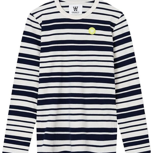 Wood Wood Bluse - Moa - Off White/Navy Stripes