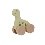 Wooden Dino on Wheel