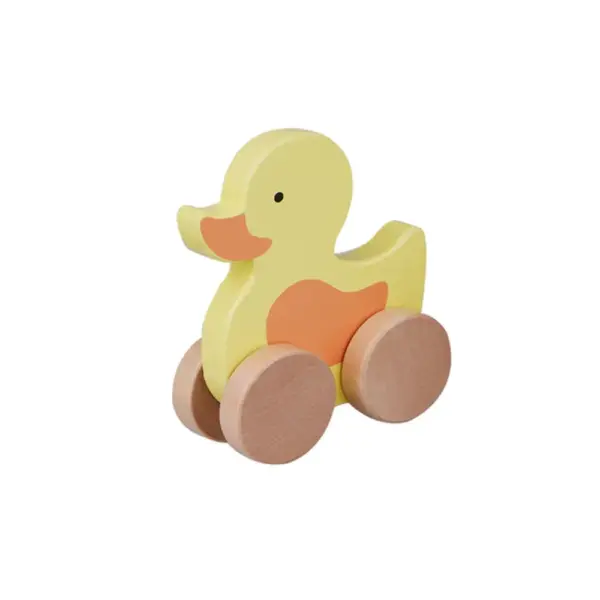 Wooden Duck on Wheel