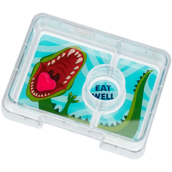 Yumbox Indsatsbakke m. 3 Rum - Snack - Dinosaur