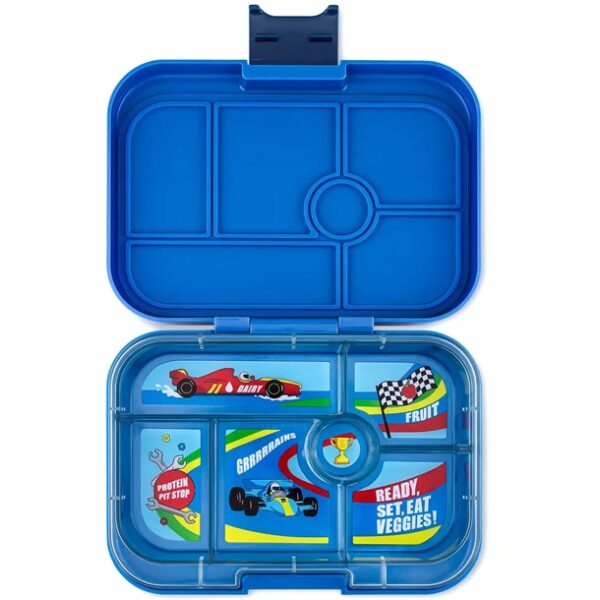Yumbox Madkasse Bento Original - 6 rum - Blå - Race Cars
