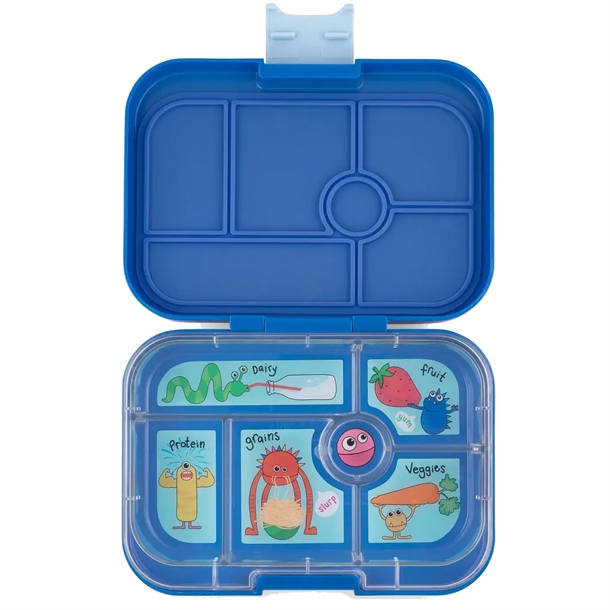 Yumbox Madkasse Bento Original - 6 rum - True Blue m. Monstre