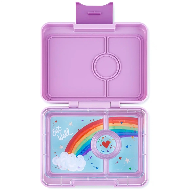 Yumbox Madkasse Snack - 3 rum - Lulu Purple Rainbow