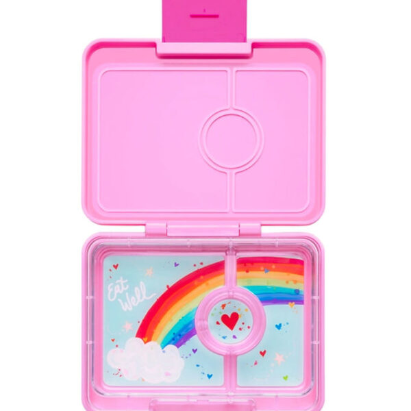 Yumbox Madkasse m. 3 Rum - Bento Snack - Power Pink/Rainbow