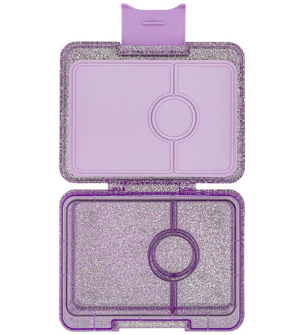 Yumbox Madkasse m. 3 Rum - Bento Snack - Princess Purple Glitter