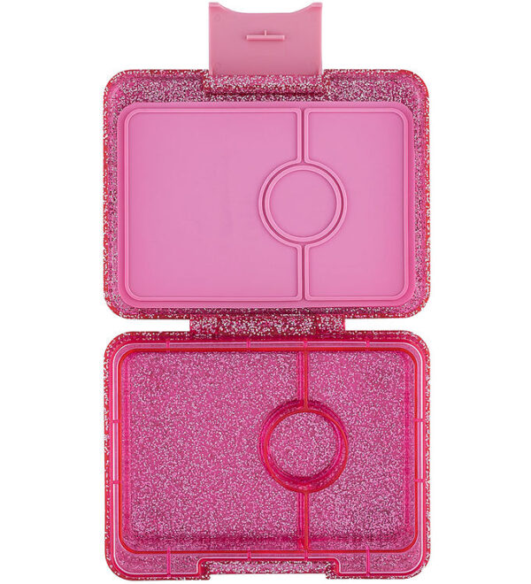 Yumbox Madkasse m. 3 Rum - Bento Snack - Sparkle Pink