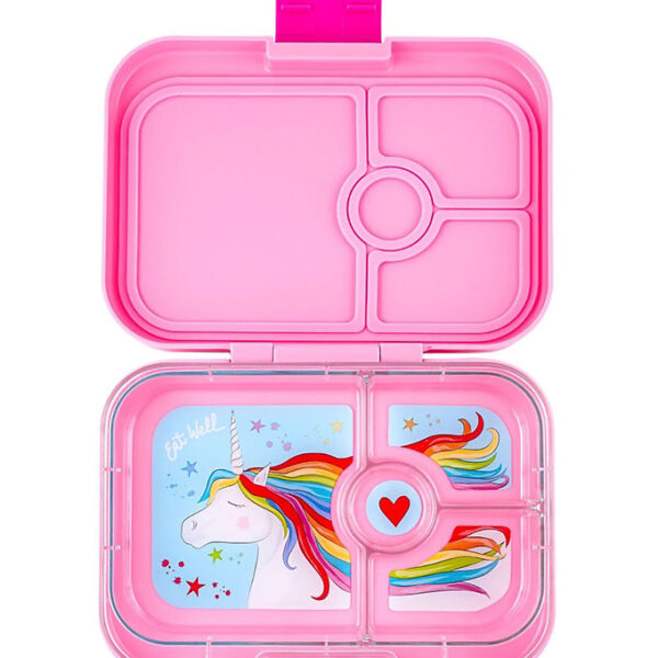Yumbox Madkasse m. 4 Rum - Bento Panino - Power Pink - Unicorn Yumbox Madkasse m. 4 Rum - Bento Panino - Power Pink - Unicorn
