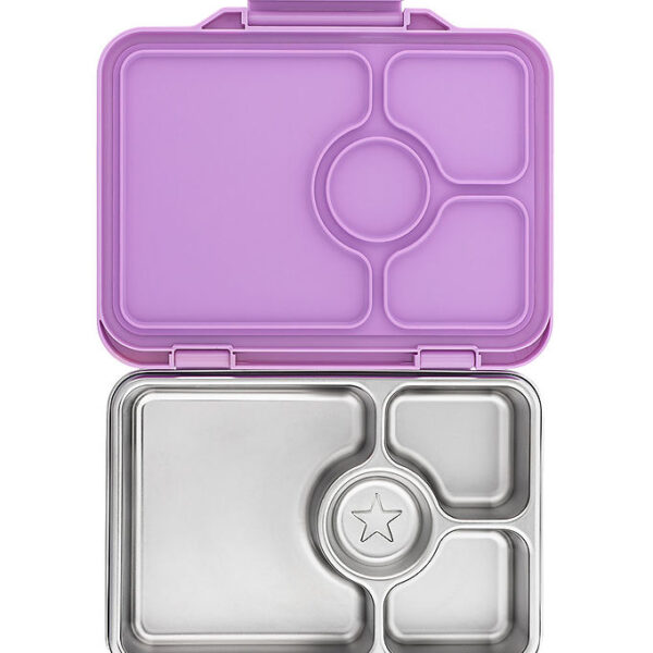 Yumbox Madkasse m. 4 Rum - Bento Steel - Lavande Purple
