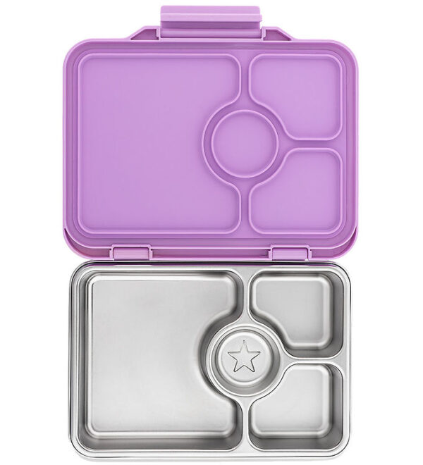 Yumbox Madkasse m. 4 Rum - Bento Steel - Lavande Purple
