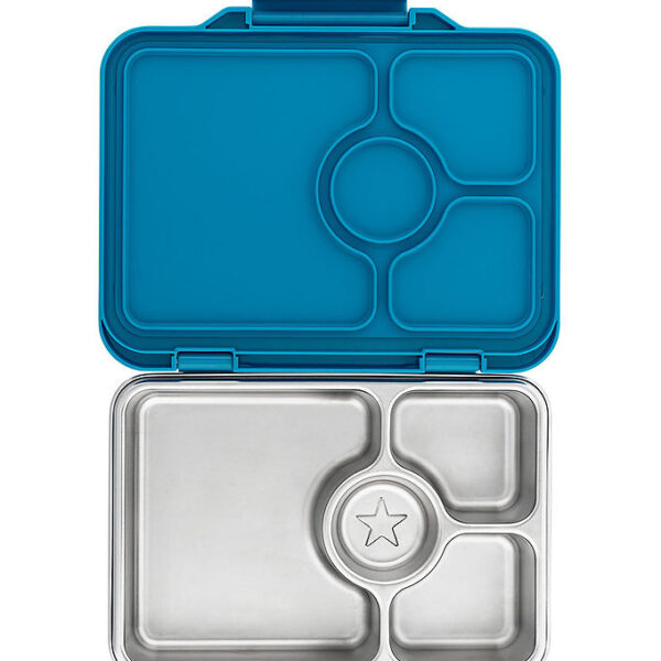 Yumbox Madkasse m. 4 Rum - Bento Steel - Normandy Blue Yumbox Madkasse m. 4 Rum - Bento Steel - Normandy Blue