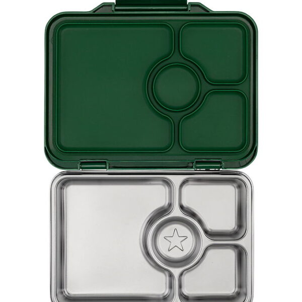 Yumbox Madkasse m. 4 Rum - Bento Steel Pret - Dublin Green