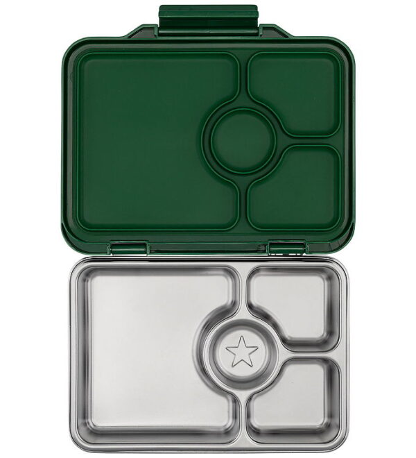 Yumbox Madkasse m. 4 Rum - Bento Steel Pret - Dublin Green
