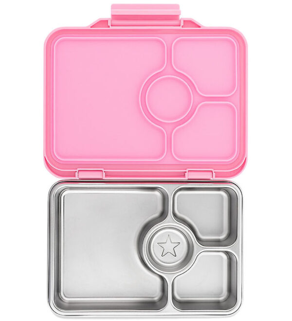Yumbox Madkasse m. 4 Rum - Bento Steel - Versailles Pink