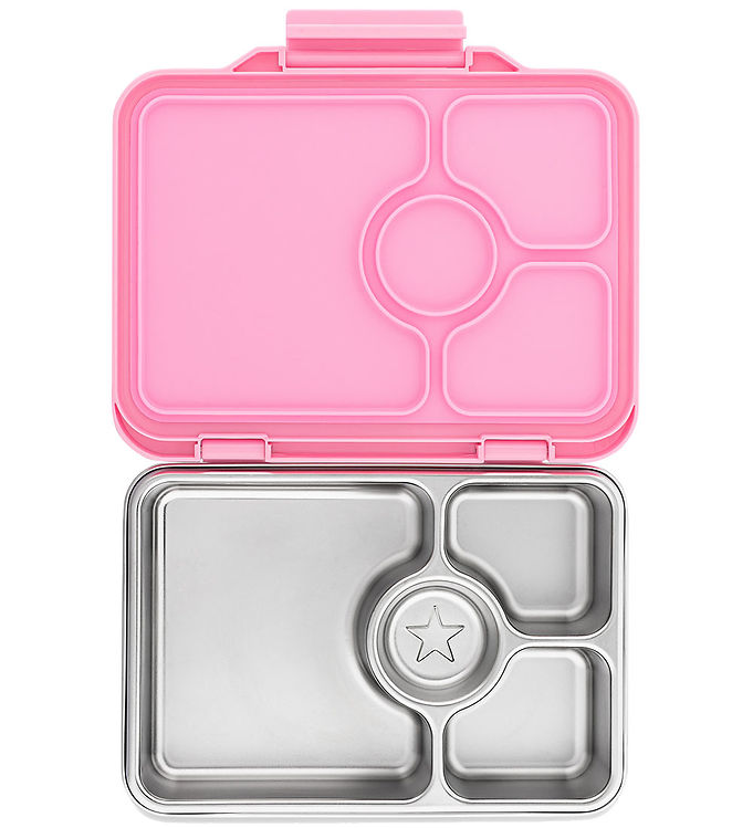 Yumbox Madkasse m. 4 Rum - Bento Steel - Versailles Pink