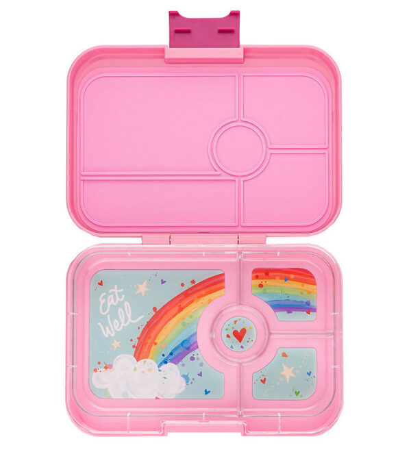Yumbox Madkasse m. 4 Rum - Bento Tapas - Capri Pink/Rainbow
