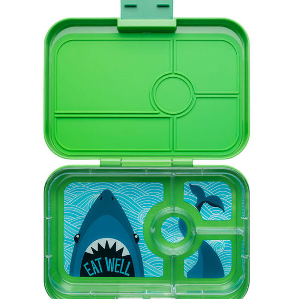 Yumbox Madkasse m. 4 Rum - Bento Tapas - Jurassic Green/Shark