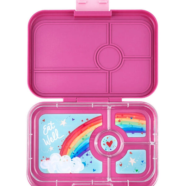 Yumbox Madkasse m. 4 Rum - Bento Tapas - Malibu Purple/Rainbow