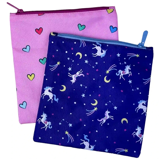 Yumbox Sandwich Bag - Madposer - Hjerter & Enhjørninger - 2 stk.