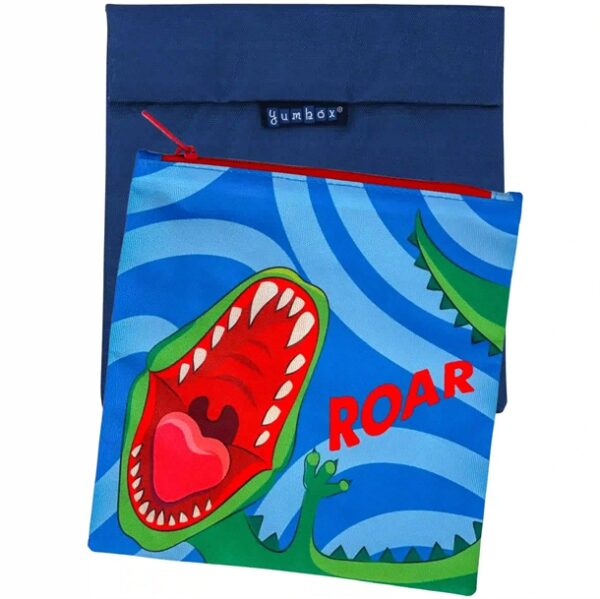 Yumbox Sandwich & Snack Bag - Madposer - Dino & Navy - 2 stk.