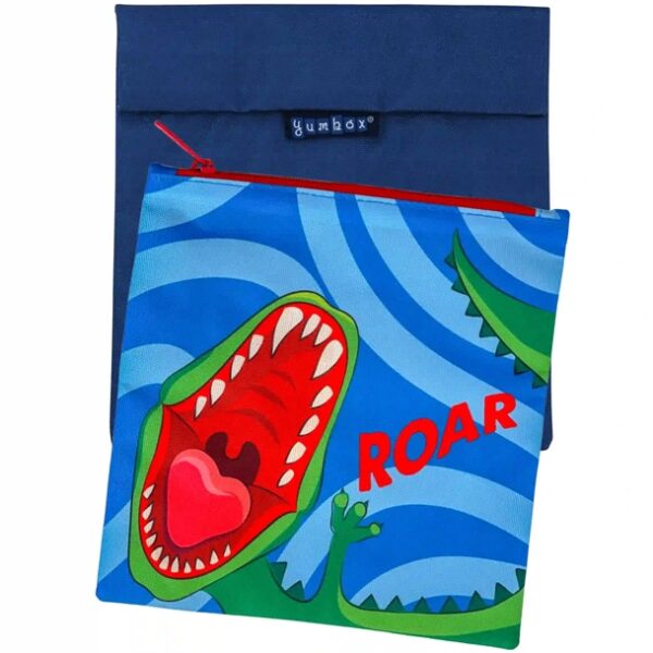 Yumbox Sandwich & Snack Bag - Madposer - Dino & Navy - 2 stk.