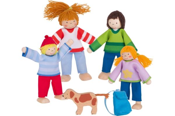 goki | Dukkehus - Dukkefamilie inkl. hund