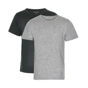 2 Pak Basic T-Shirts - 193 Anthracite Black - 110
