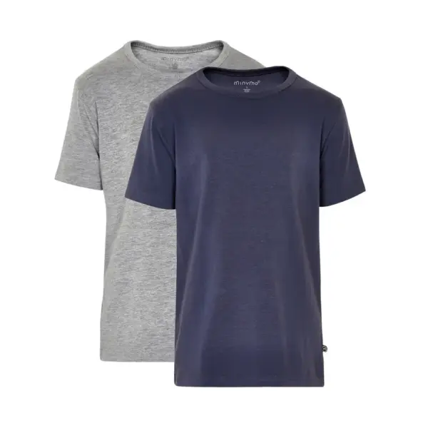 2 Pak Basic T-Shirts - Navy 778 - 104
