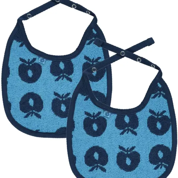 2 pak lille hagesmæk med æbler - Blue grotto